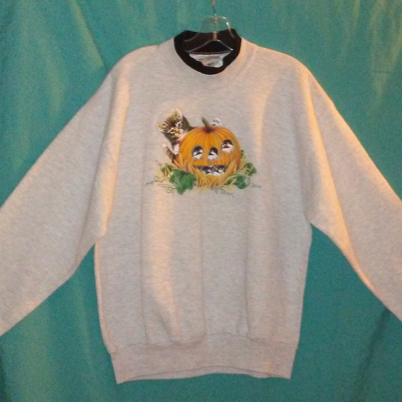 cat pumpkin sweater